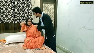 Horny mother in law fucked by daughters husband Viral jobordosti sex with hindi audio Video