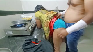 Hot Telugu Aunty Fucking Doggy Style Pussy In Kitchen By Nephew Video