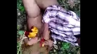 Indian horny couple cought while having sex in Jungle Video