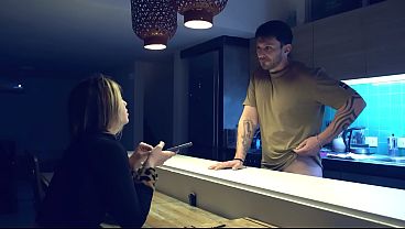 Friends Husband Receives a Private Under the Table Blowjob Video